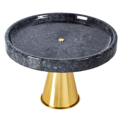  HUNİ AYAKLI DEKORATİF SUNUMLUK SİYAH 25X4CM