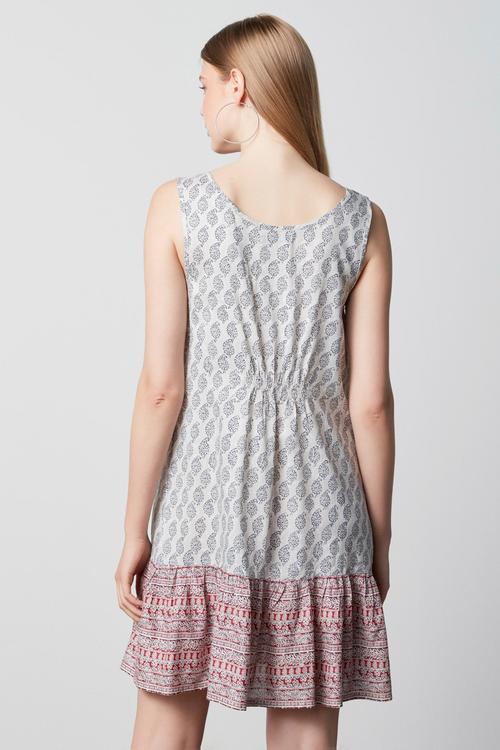  ETNİK DESENLİ ELBİSE