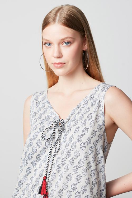  ETNİK DESENLİ ELBİSE