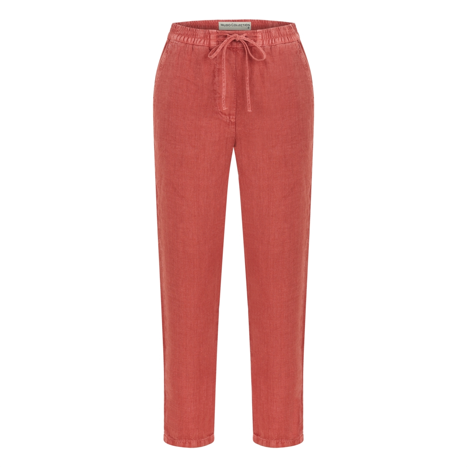 BELİ LASTİKLİ HAVUÇ KESİM KETEN PANTOLON