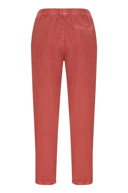  BELİ LASTİKLİ HAVUÇ KESİM KETEN PANTOLON