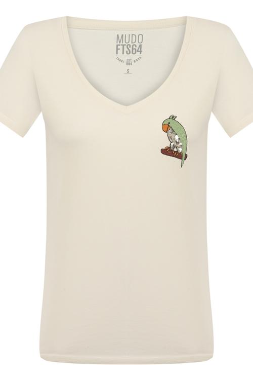  NAKIŞLI V YAKA T-SHIRT