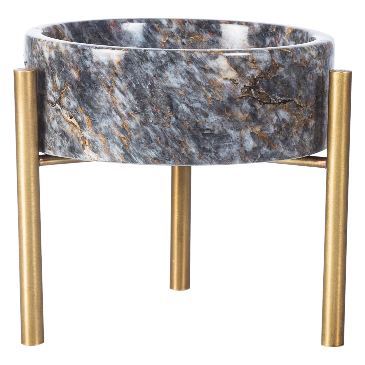 AYAKLI DEKORATİF KASE SİYAH 14X5CM