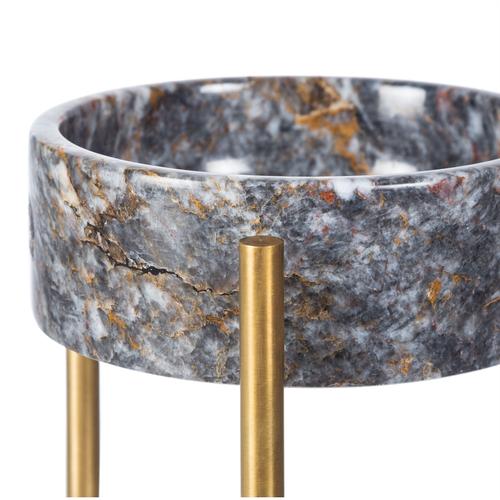  AYAKLI DEKORATİF KASE SİYAH 14X5CM