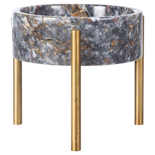  AYAKLI DEKORATİF KASE SİYAH 14X5CM