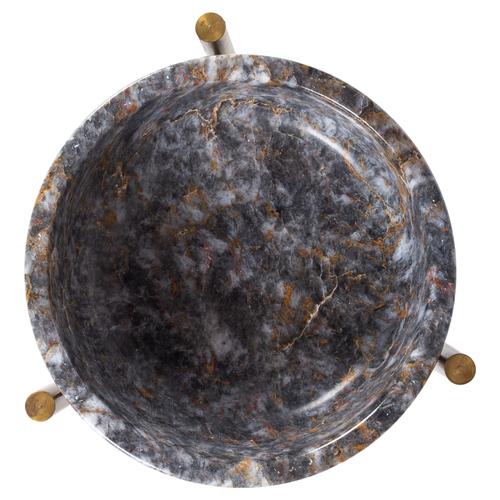  AYAKLI DEKORATİF KASE SİYAH 14X5CM