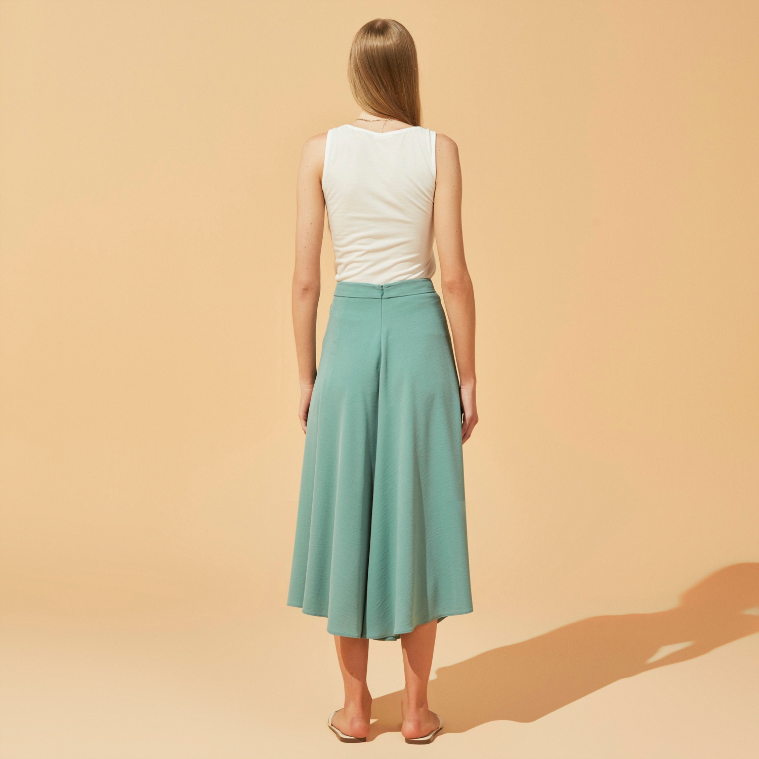 ASİMETRİK KESİM MİDİ ETEK