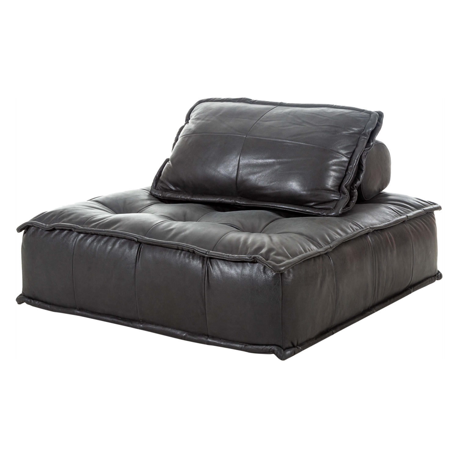 HOLMES SİYAH TEKLİ DERİ KOLTUK