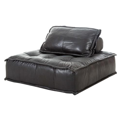  HOLMES SİYAH TEKLİ DERİ KOLTUK