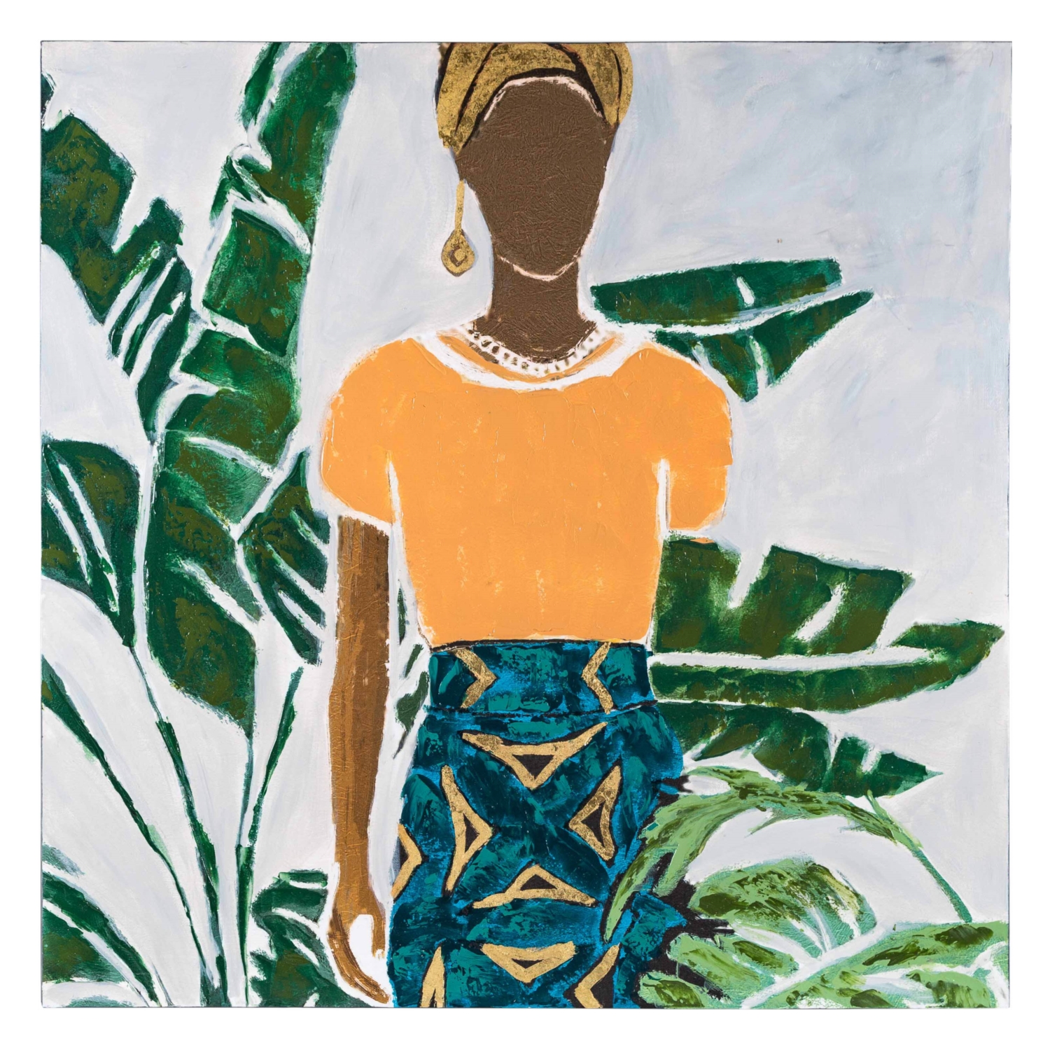 NATURAL WOMAN YAĞLI BOYA 120X120 CM