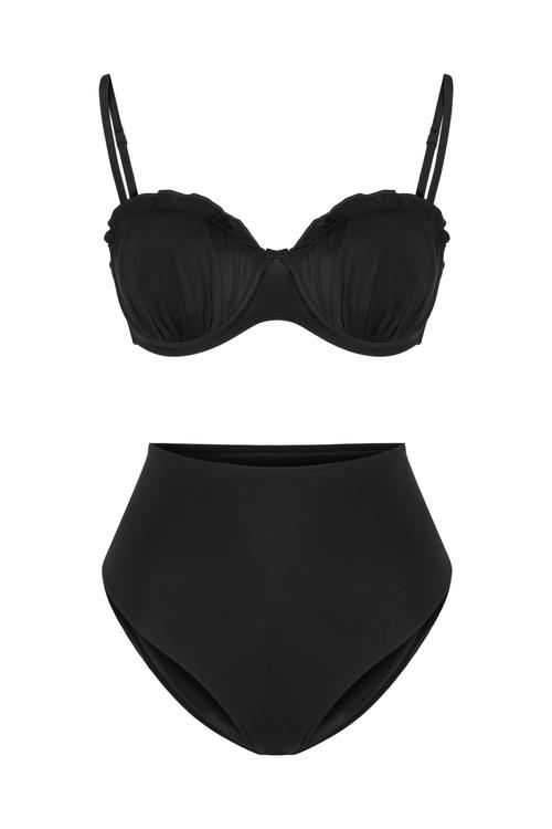  BRALET KESİM YÜKSEK BEL  BİKİNİ TAKIMI