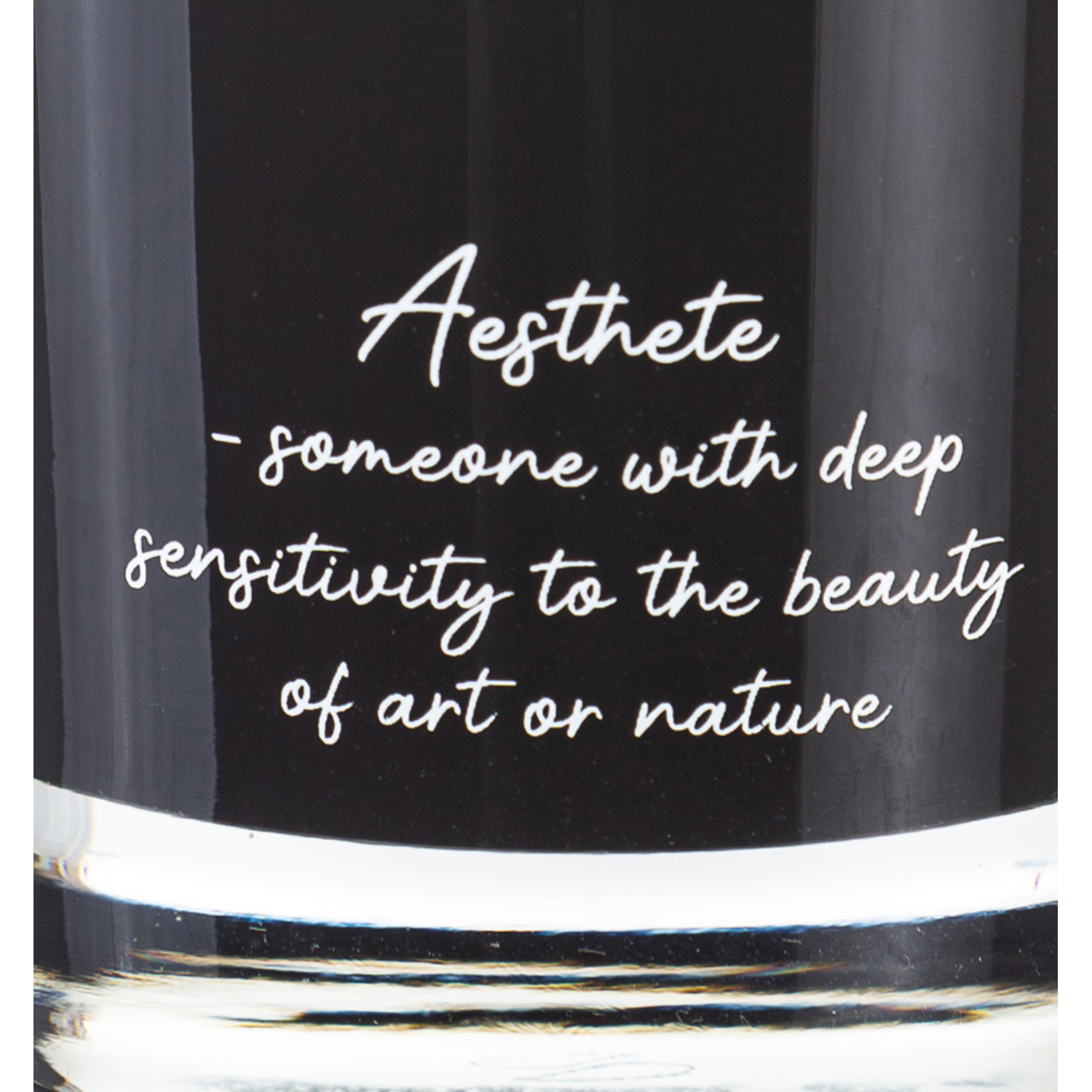 AESTHETE BLACK AMBER KOKULU BARDAK MUM SİYAH