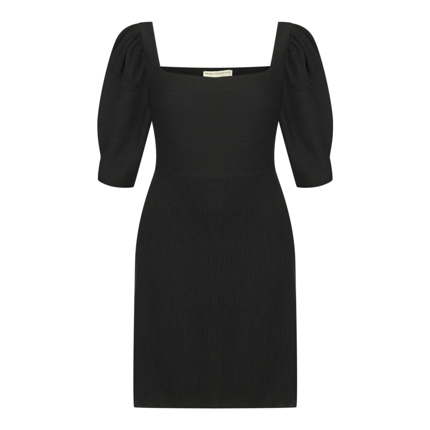 KARE YAKA BALON KOL MİDİ A KESİM ELBİSE