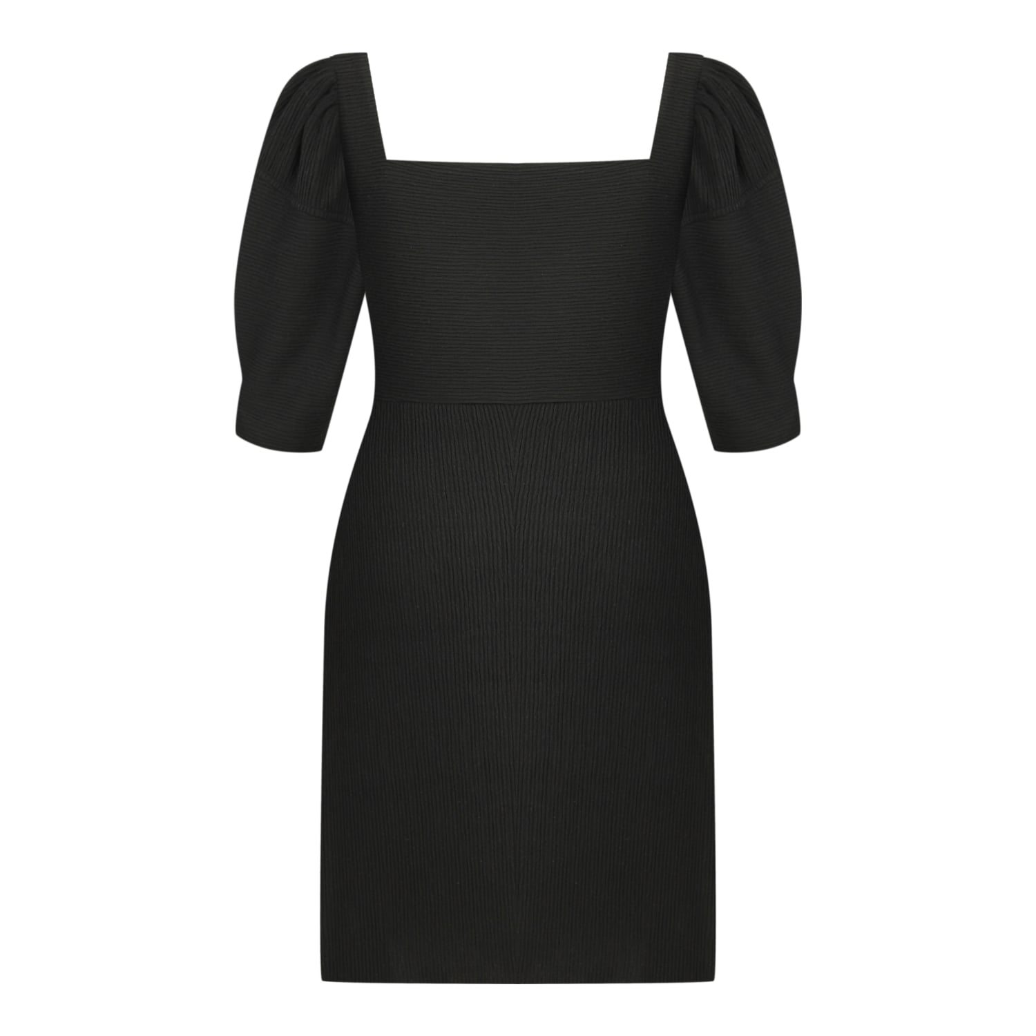 KARE YAKA BALON KOL MİDİ A KESİM ELBİSE