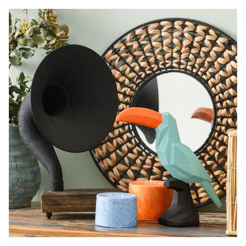  AMBER KOKULU BİTKİSEL MUM BEBEK MAVİSİ 7,5X10CM