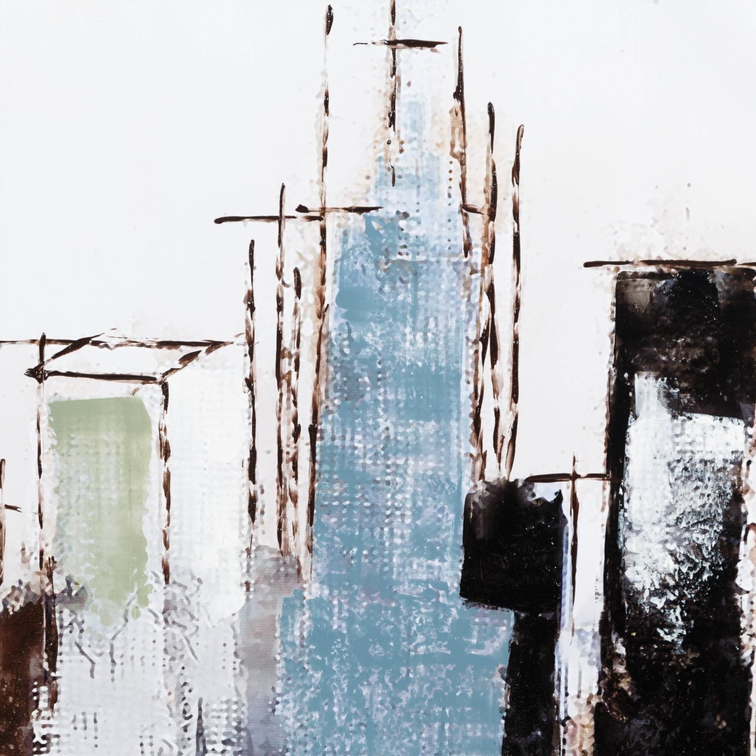 ABSTRACT CITY YAĞLIBOYA TABLO 100X100 CM