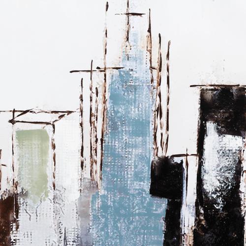  ABSTRACT CITY YAĞLIBOYA TABLO 100X100 CM