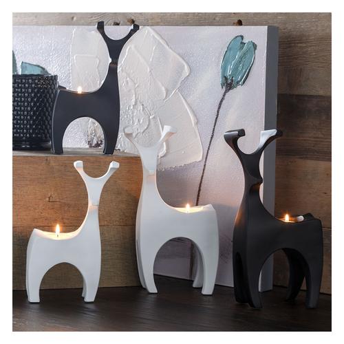  TEALIGHT GEYİK MUMLUK BEYAZ 14X8X26CM