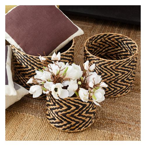  ÇİFT RENKLİ HASIR SEPET 33X27 CM