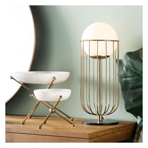  DENGE AYAKLI DEKORATİF KASE BEYAZ 15X4CM