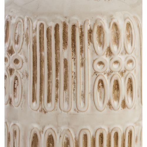  GREEK ESKİTME BEJ SERAMİK VAZO 16X36 CM
