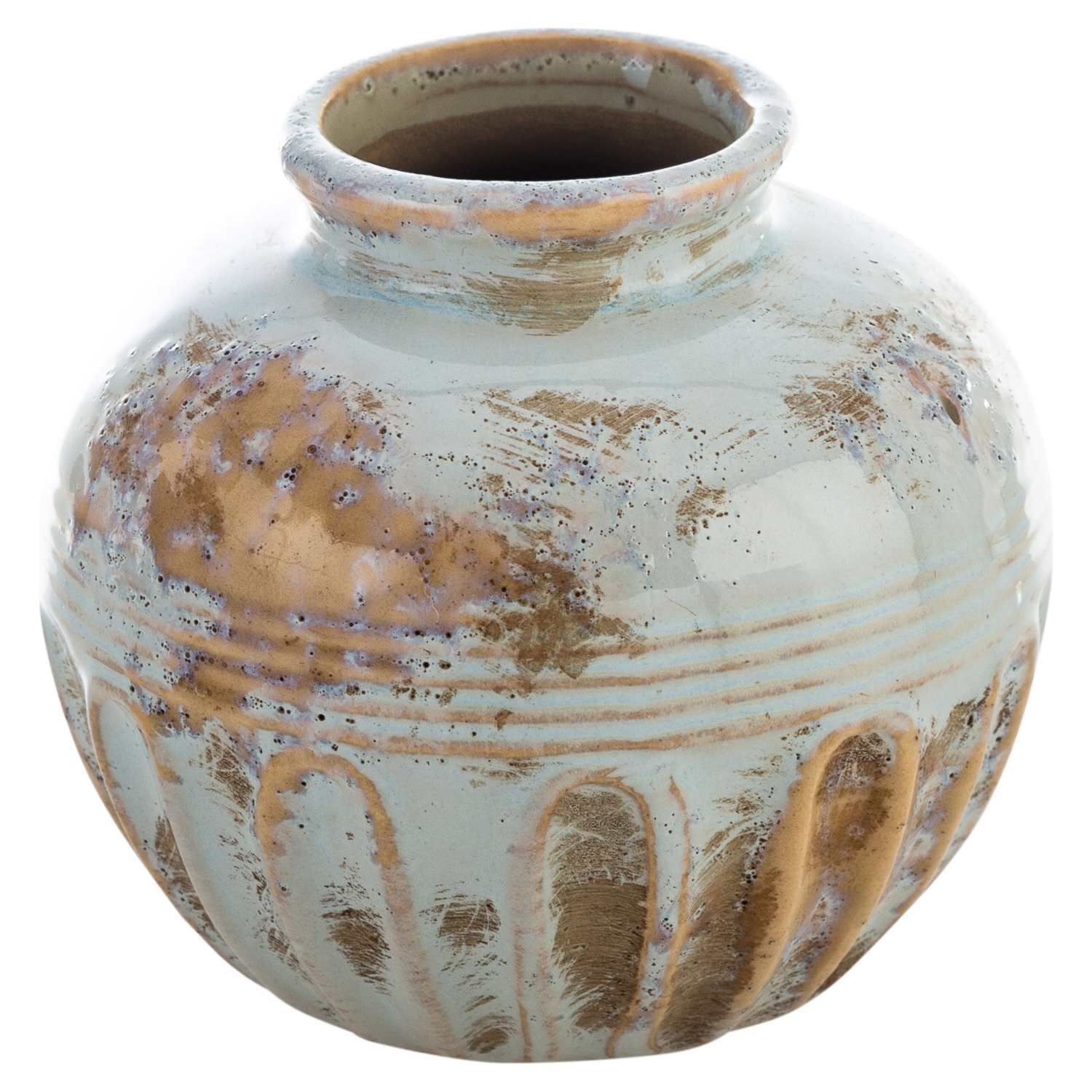 ANTQUE BLUE SERAMİK VAZO 13X12 CM