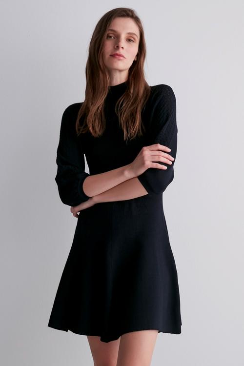  A KESİM KISA KOLLU MİNİ ELBİSE