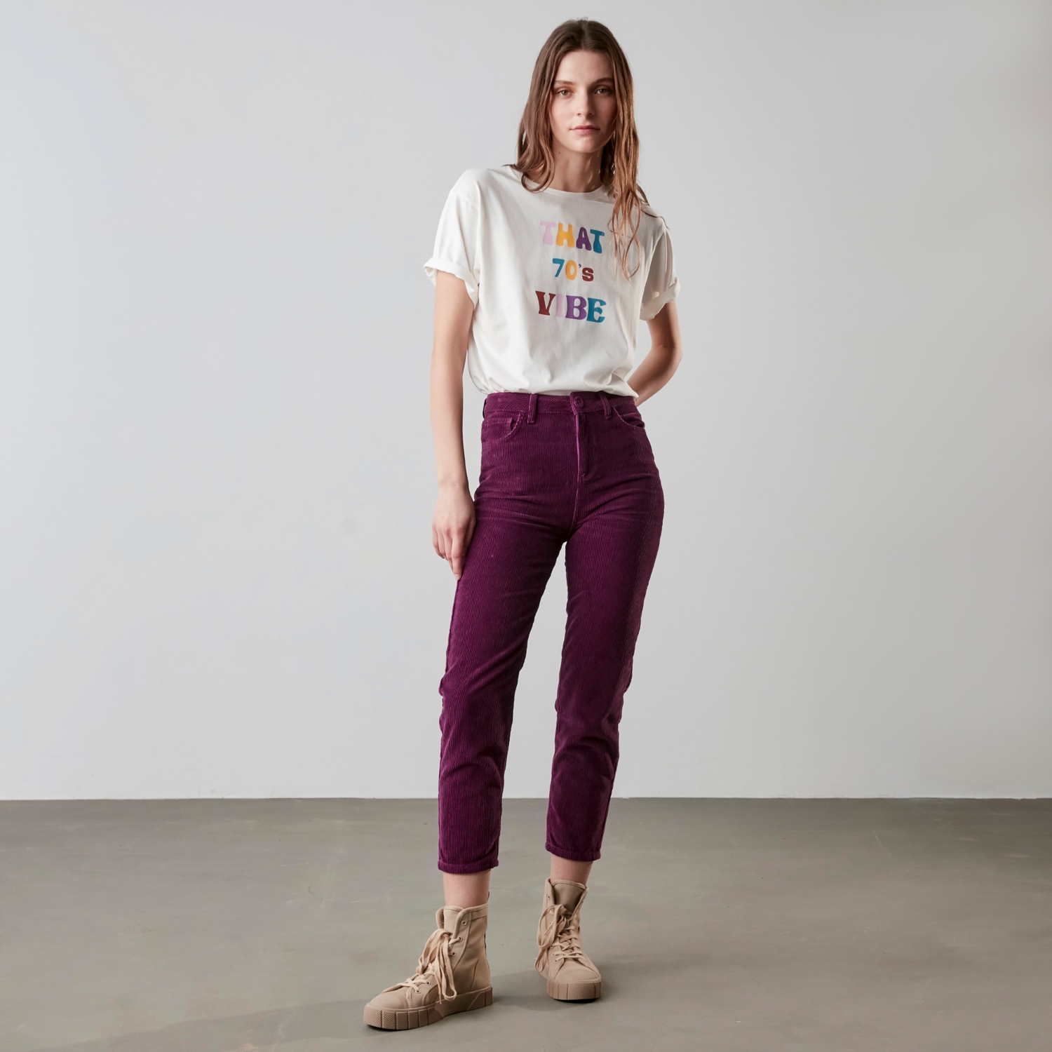 FİTİLLİ KADİFE MOM PANTOLON