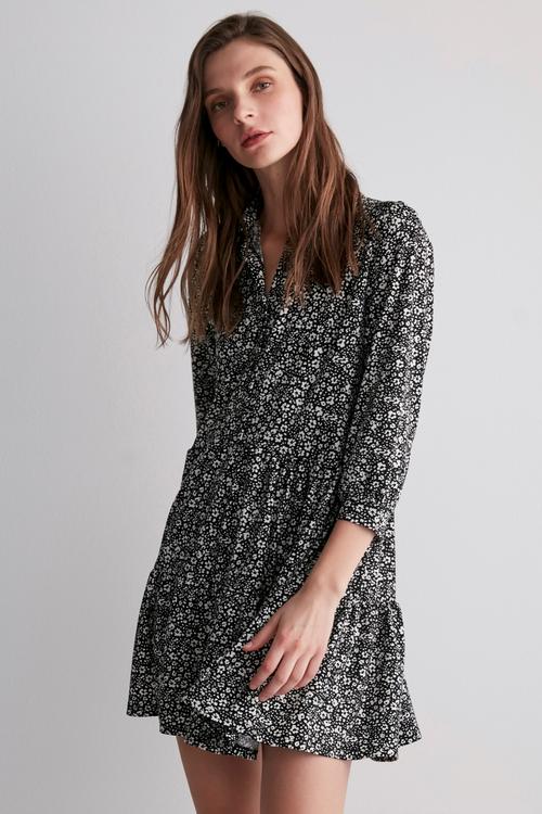  ÇİÇEKLİ MİNİ ELBİSE