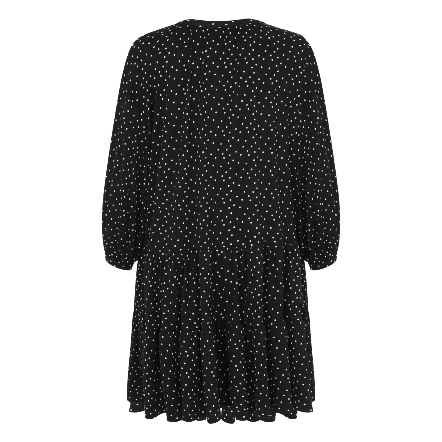 PUANTİYE DESENLİ MİNİ ELBİSE