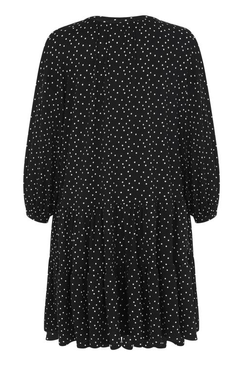  PUANTİYE DESENLİ MİNİ ELBİSE