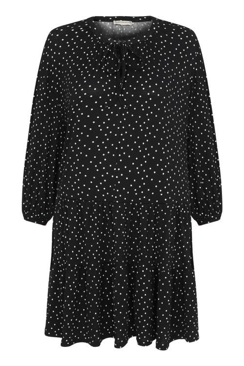  PUANTİYE DESENLİ MİNİ ELBİSE