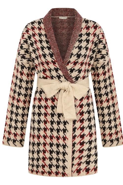  JAKARLI BELİ KUŞAKLI TRİKO MONT CEKET