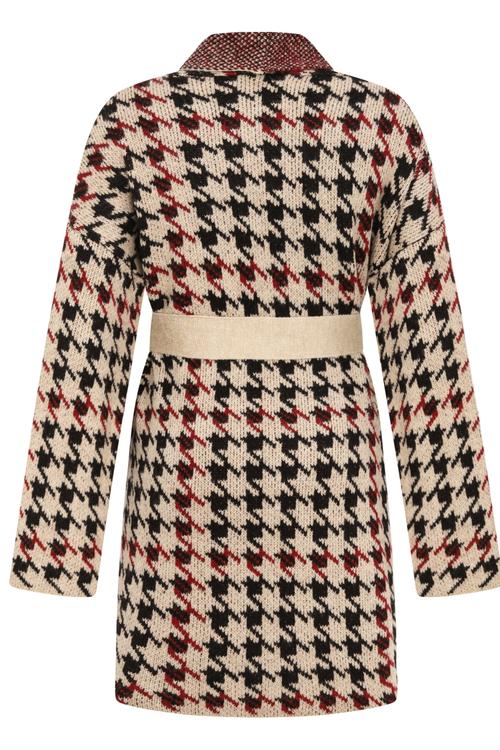  JAKARLI BELİ KUŞAKLI TRİKO MONT CEKET