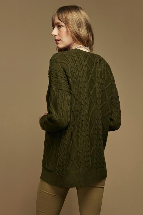  ŞAÇ ÖRGÜLÜ TRİKO HIRKA