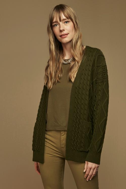  ŞAÇ ÖRGÜLÜ TRİKO HIRKA