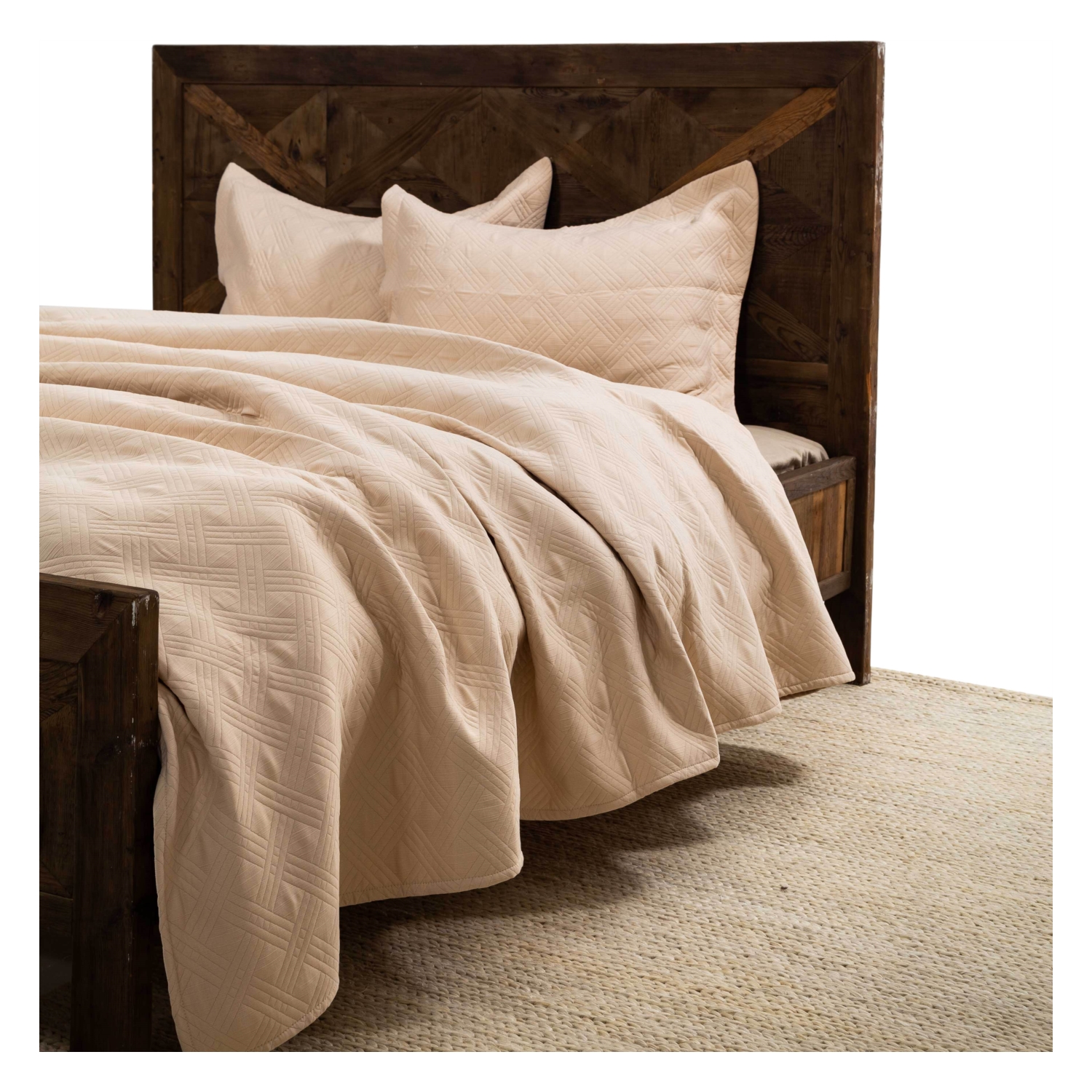 MUCA KREM TEK KİŞİLİK YATAK ÖRTÜSÜ TAKIMI 180X240