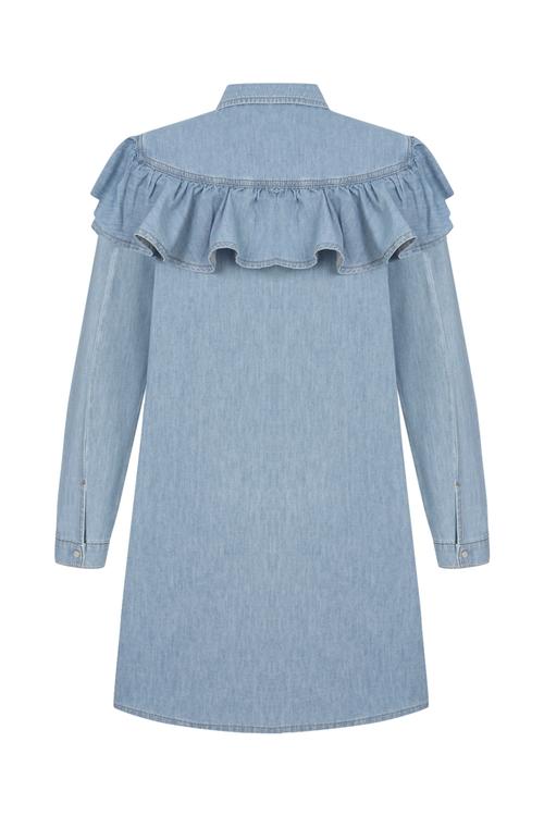  FIRFIRLI MİNİ KOT ELBİSE