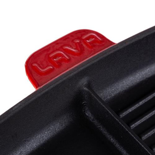  LAVA BÖLMELİ GRIL TAVA KIRMIZI 26X30CM