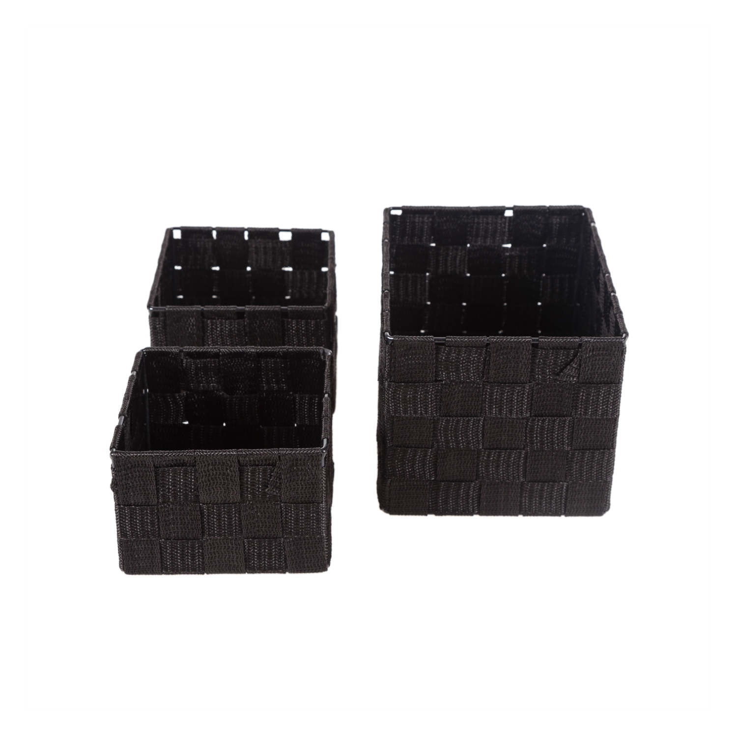 ORGANİZER 3'LÜ SEPET SİYAH B:20 K:13 CM