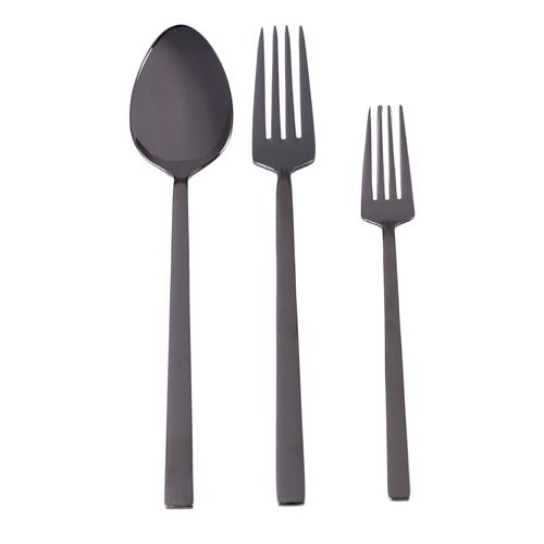  LINEA ÇATAL KAŞIK BIÇAK TAKIMI 24 PARÇA SİYAH