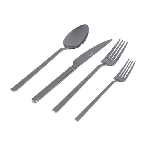  LINEA ÇATAL KAŞIK BIÇAK TAKIMI 24 PARÇA SİYAH