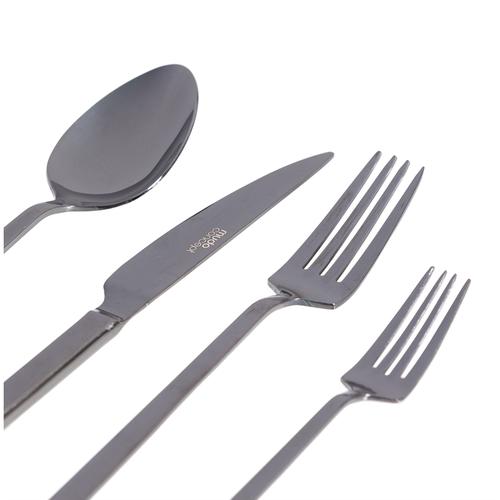  LINEA ÇATAL KAŞIK BIÇAK TAKIMI 24 PARÇA SİYAH