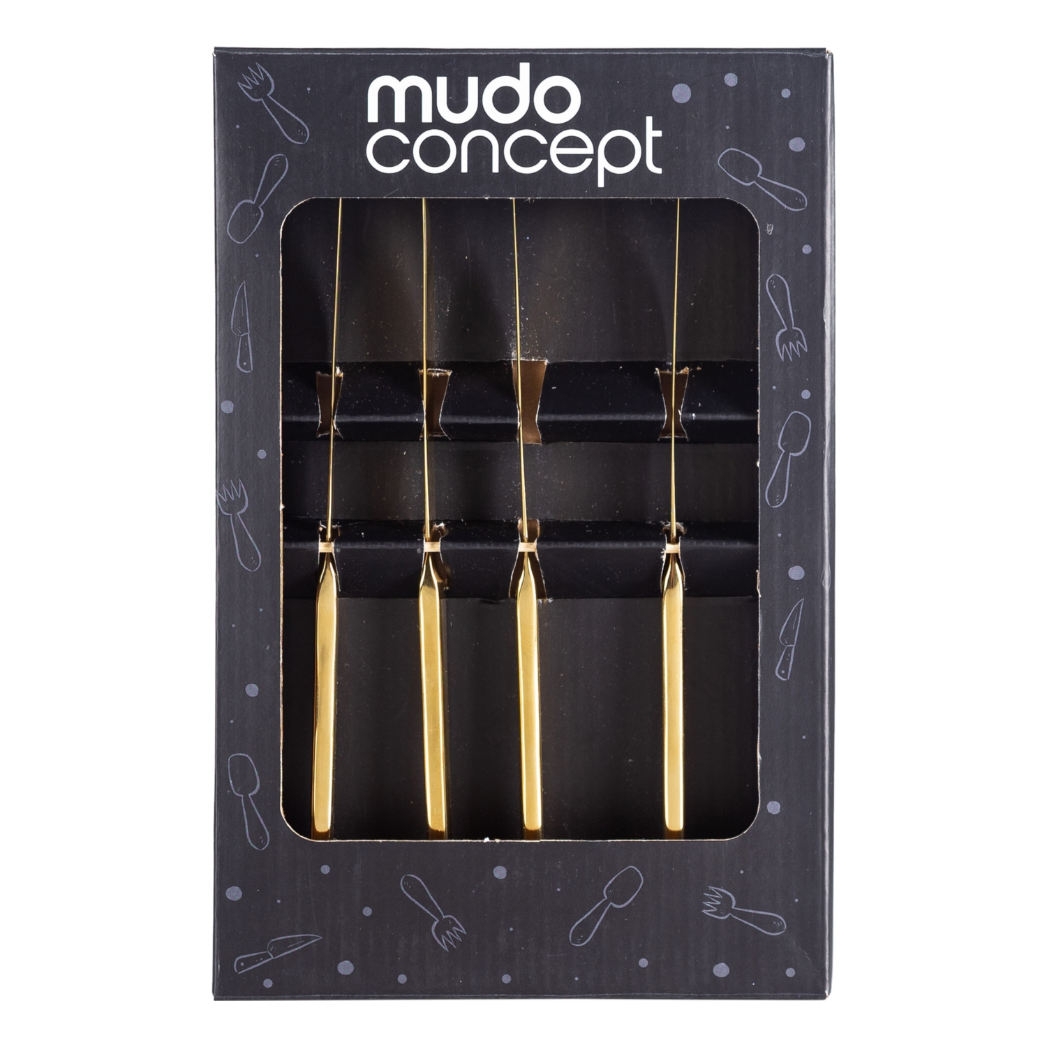 GRACE TATLI BIÇAĞI SETİ 4 PARÇA - GOLD