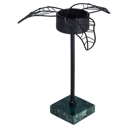  LEAVES SİYAH TEALIGHT MUMLUK 16X14X17CM