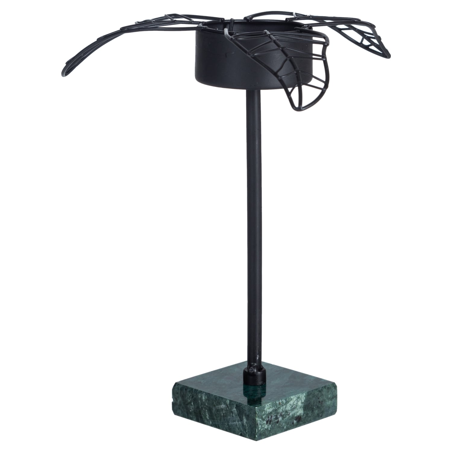 LEAVES SİYAH TEALIGHT MUMLUK 16X14X17CM