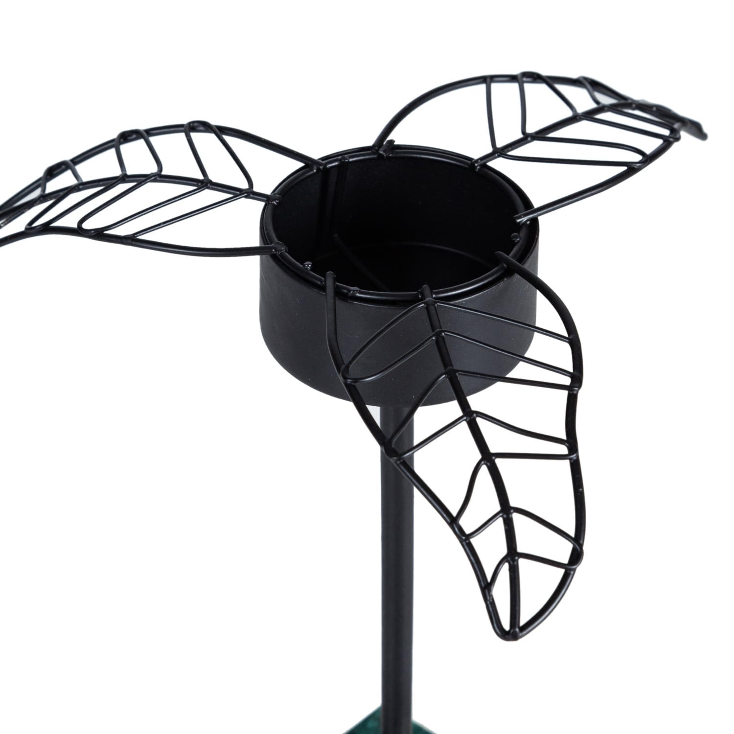 LEAVES SİYAH TEALIGHT MUMLUK 16X14X17CM