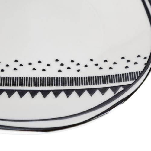  BLACK CHIC PASTA TABAĞI SETİ 6LI - 21 CM