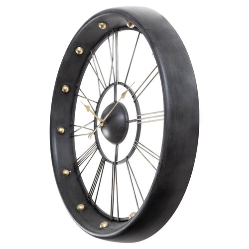  GRI METAL DUVAR SAATİ 80X9,5X80