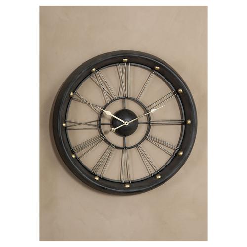  GRI METAL DUVAR SAATİ 80X9,5X80